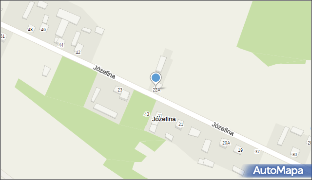 Józefina, Józefina, 22A, mapa Józefina