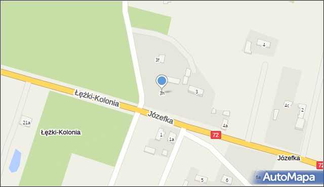 Józefka, Józefka, 3h, mapa Józefka