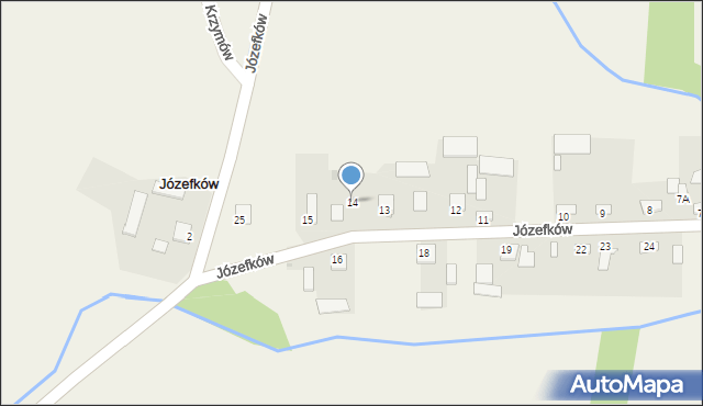 Józefków, Józefków, 14, mapa Józefków