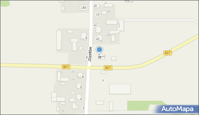Józefów, Józefów, 8B, mapa Józefów