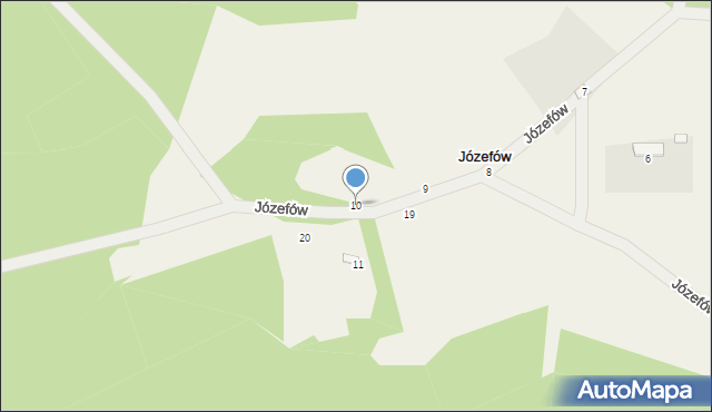 Józefów, Józefów, 10, mapa Józefów