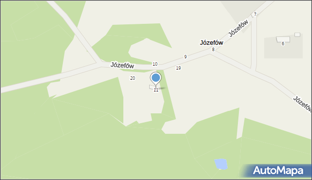 Józefów, Józefów, 11, mapa Józefów