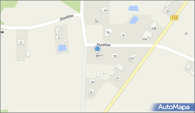 Józefów, Józefów, 5F, mapa Józefów