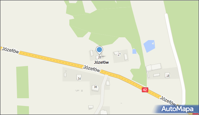 Józefów, Józefów, 16, mapa Józefów