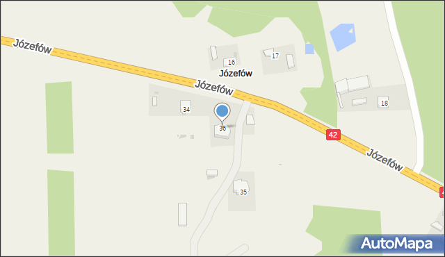 Józefów, Józefów, 36, mapa Józefów