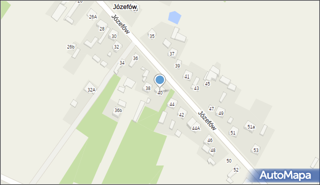 Józefów, Józefów, 40, mapa Józefów