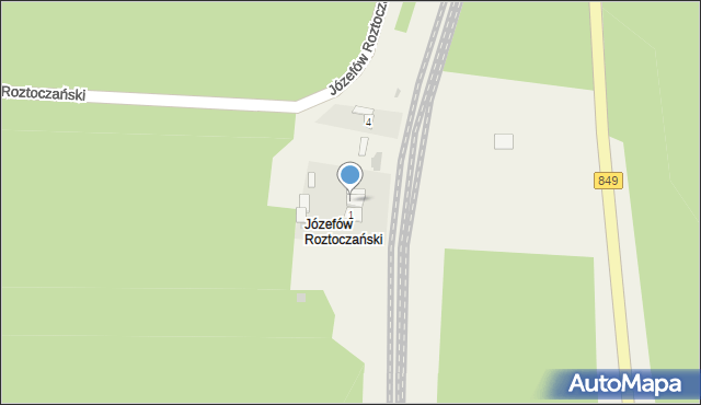 Józefów Roztoczański, Józefów Roztoczański, 1A, mapa Józefów Roztoczański
