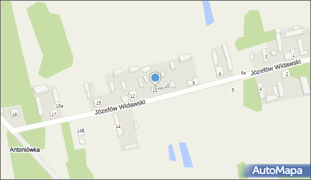 Józefów Widawski, Józefów Widawski, 11, mapa Józefów Widawski