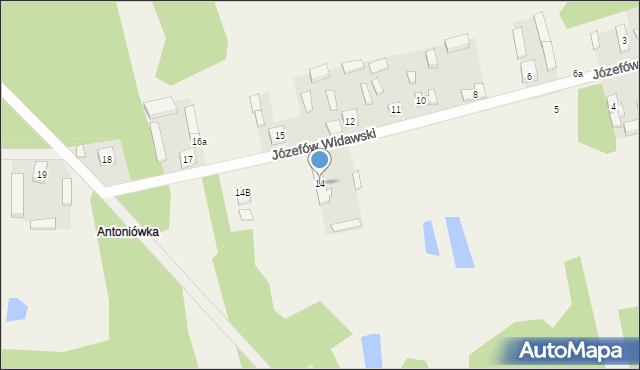 Józefów Widawski, Józefów Widawski, 14, mapa Józefów Widawski