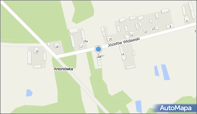 Józefów Widawski, Józefów Widawski, 14B, mapa Józefów Widawski