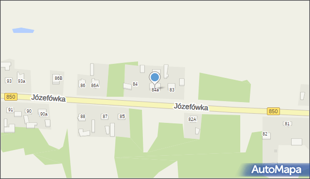 Józefówka, Józefówka, 84a, mapa Józefówka