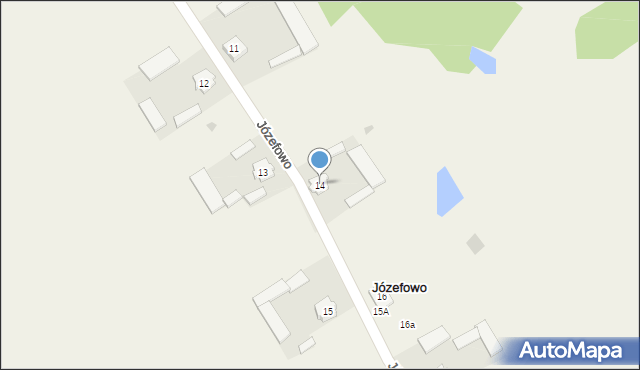 Józefowo, Józefowo, 14, mapa Józefowo