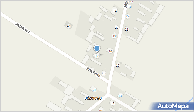 Józefowo, Józefowo, 17, mapa Józefowo