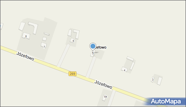 Józefowo, Józefowo, 5, mapa Józefowo