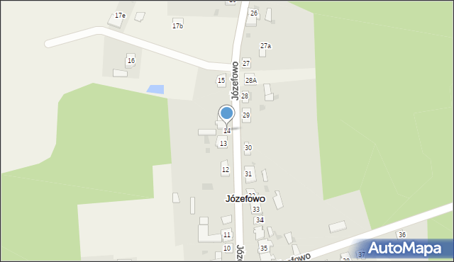 Józefowo, Józefowo, 14, mapa Józefowo