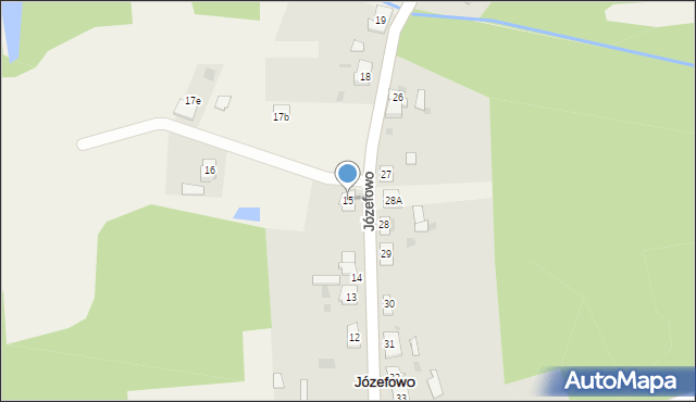 Józefowo, Józefowo, 15, mapa Józefowo