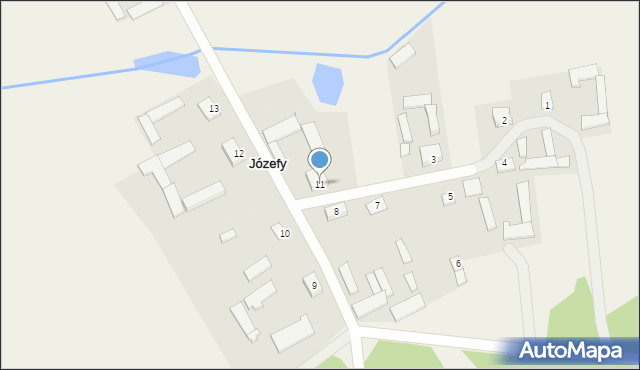 Józefy, Józefy, 11, mapa Józefy