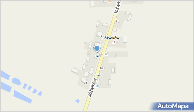 Jóźwików, Jóźwików, 14, mapa Jóźwików