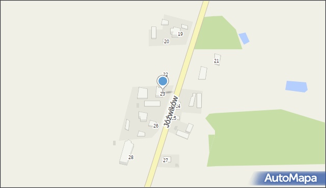 Jóźwików, Jóźwików, 23, mapa Jóźwików