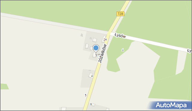 Jóźwików, Jóźwików, 3, mapa Jóźwików