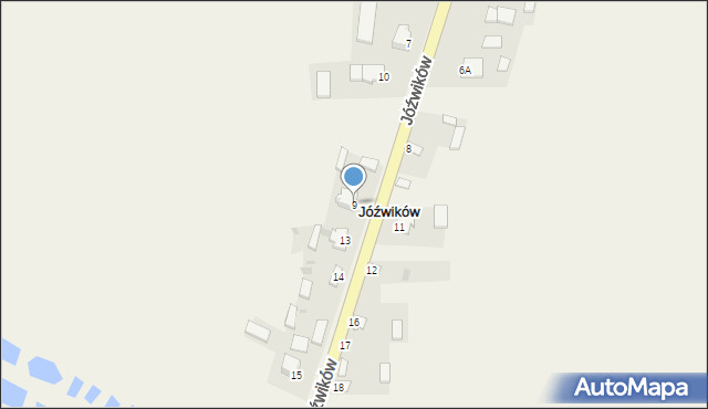 Jóźwików, Jóźwików, 9, mapa Jóźwików