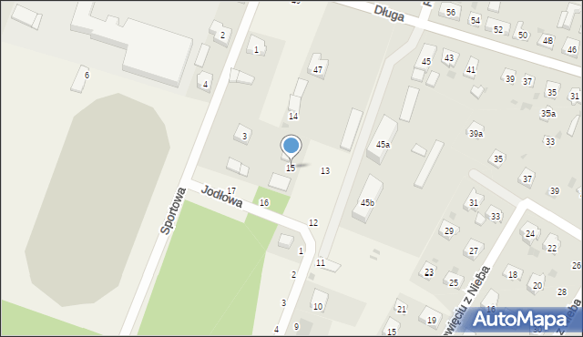 Kaliska, Jodłowa, 15, mapa Kaliska