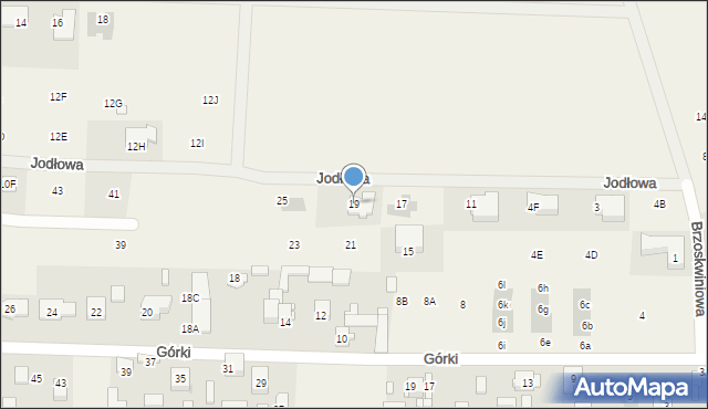 Koczargi Stare, Jodłowa, 19, mapa Koczargi Stare