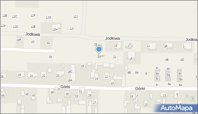 Koczargi Stare, Jodłowa, 23, mapa Koczargi Stare