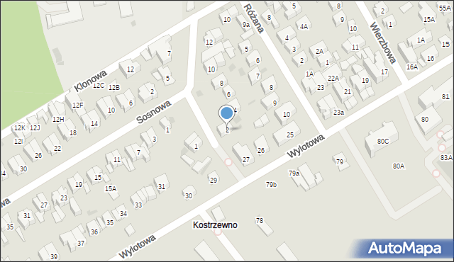 Kołobrzeg, Jodłowa, 2, mapa Kołobrzegu