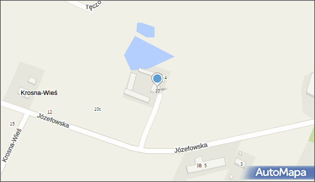 Krosna-Wieś, Józefowska, 10, mapa Krosna-Wieś