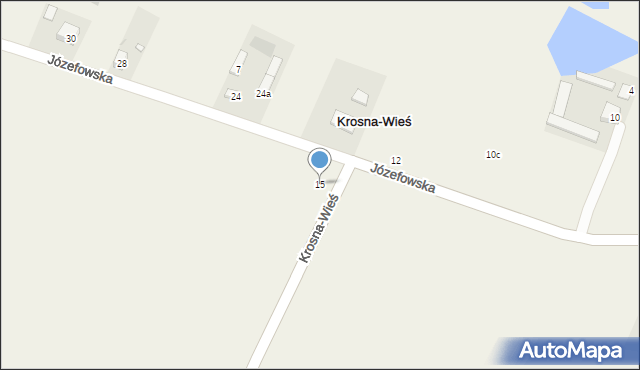 Krosna-Wieś, Józefowska, 15, mapa Krosna-Wieś