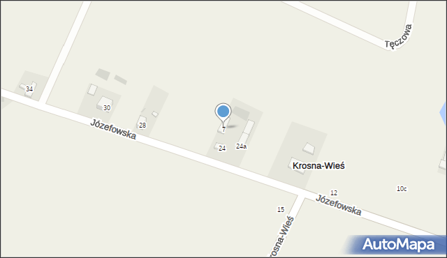 Krosna-Wieś, Józefowska, 7, mapa Krosna-Wieś