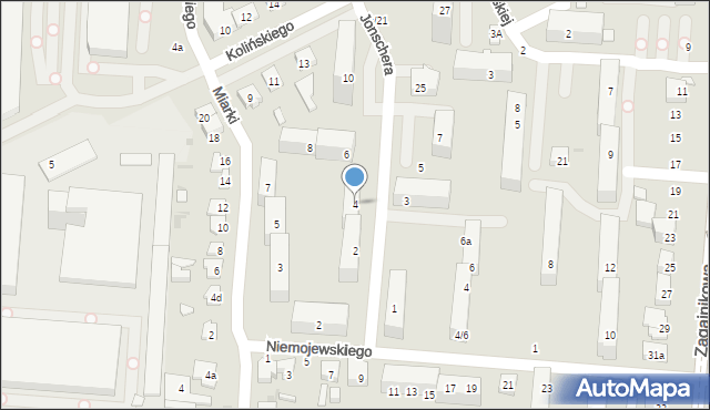 Łódź, Jonschera Karola, dr., 4, mapa Łodzi