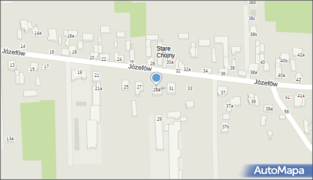 Łódź, Józefów, 29a, mapa Łodzi