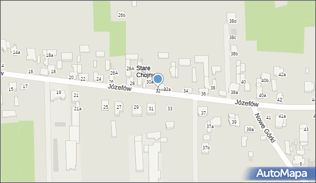 Łódź, Józefów, 32, mapa Łodzi