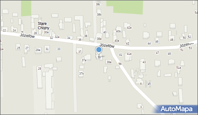 Łódź, Józefów, 39, mapa Łodzi