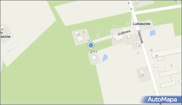 Lubiaszów, Jodłowa, 16, mapa Lubiaszów