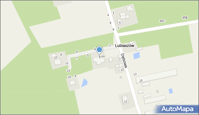 Lubiaszów, Jodłowa, 3, mapa Lubiaszów