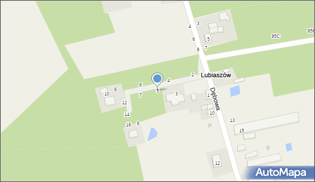 Lubiaszów, Jodłowa, 5, mapa Lubiaszów