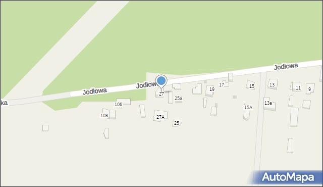 Mościska, Jodłowa, 27, mapa Mościska