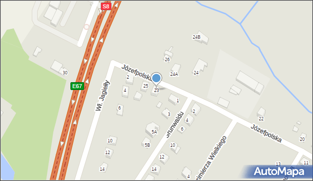 Mszczonów, Józefpolska, 23, mapa Mszczonów