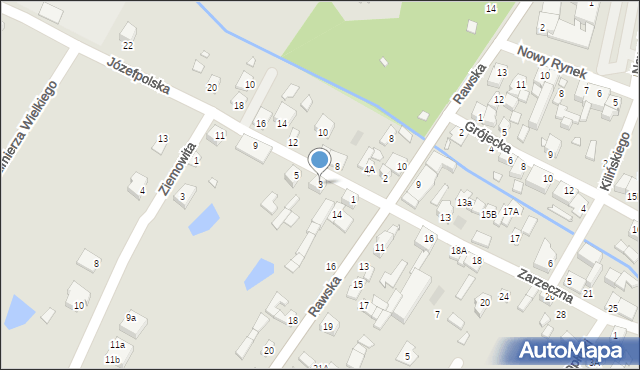 Mszczonów, Józefpolska, 3, mapa Mszczonów