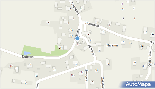 Narama, Jodłowa, 1, mapa Narama