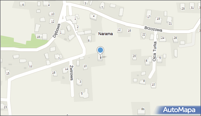 Narama, Jodłowa, 8, mapa Narama