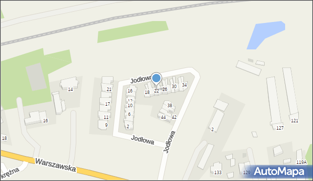 Nowe Opole, Jodłowa, 22, mapa Nowe Opole