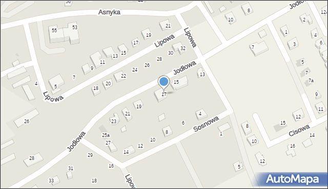 Nowogrodziec, Jodłowa, 17, mapa Nowogrodziec