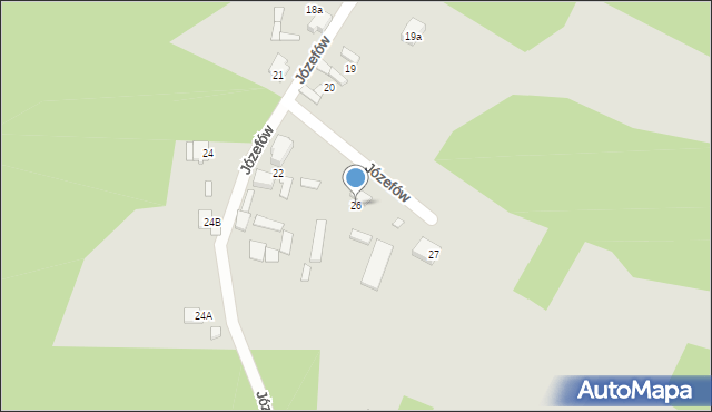 Ogrodzieniec, Józefów, 26, mapa Ogrodzieniec