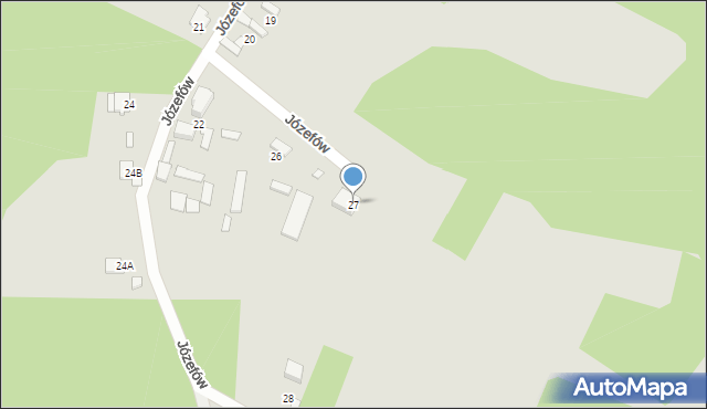 Ogrodzieniec, Józefów, 27, mapa Ogrodzieniec
