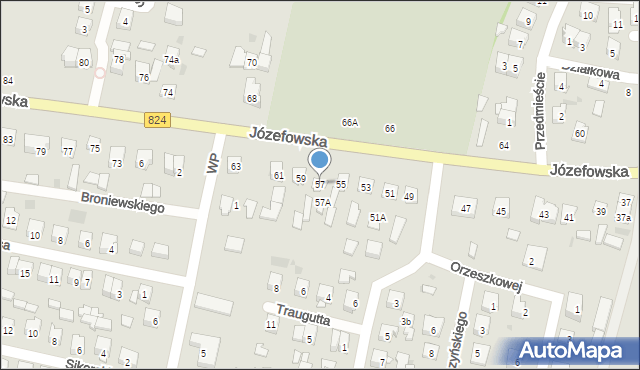 Opole Lubelskie, Józefowska, 57, mapa Opole Lubelskie