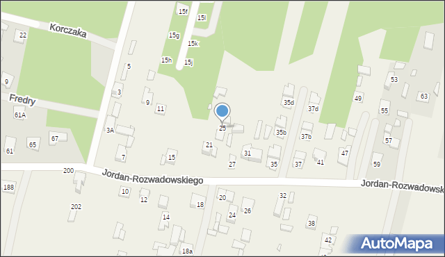 Ossów, Jordan-Rozwadowskiego, gen., 25, mapa Ossów